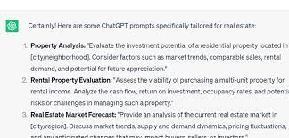 Real Estate Chat GPT Prompts